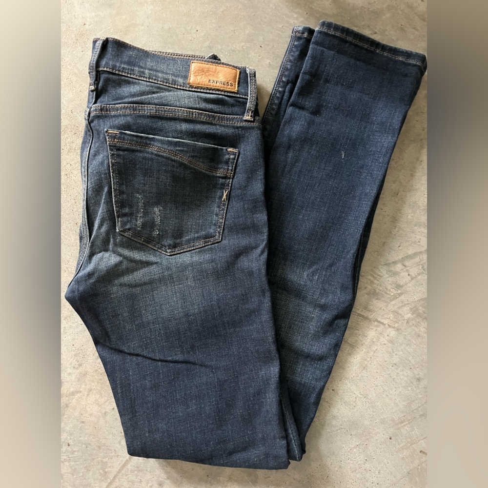 Express skinny jeans mid rise LONG